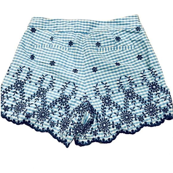 MAISON JULES Womens Light Blue Embroidered Printed Shorts Size 8 - Picture 4 of 9